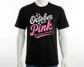 October Pink Ribbon Breast Cancer Awareness Top Community Support T-shirt